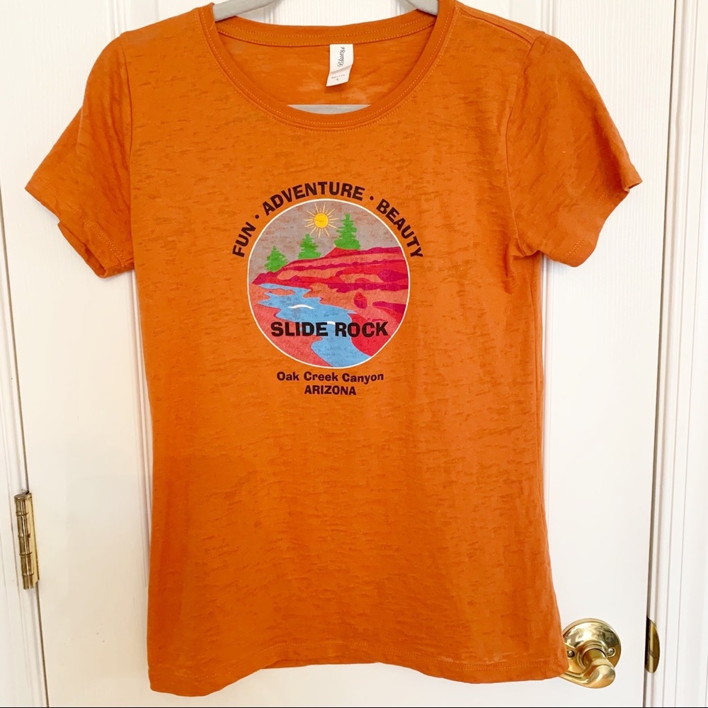 Blue84 Orange Burnout Oak Creek Canyon Destination Graphic Tee Large